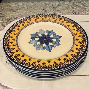 5 Williams Sonoma Sicily Outdoor Melamine Dinner Plates 10.75”